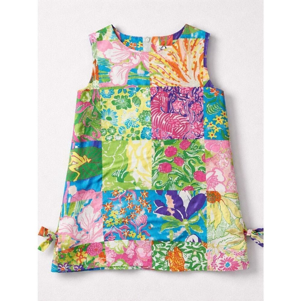Lilly Pulitzer floral patchwork print shift dress size 4T